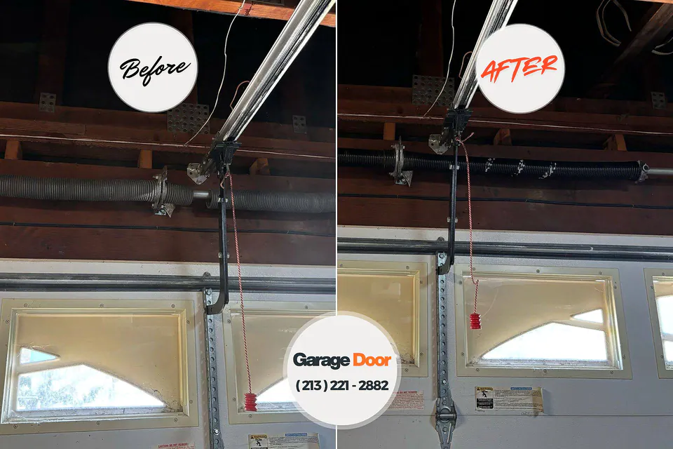 Before and after: garage door repair Vado, NM
